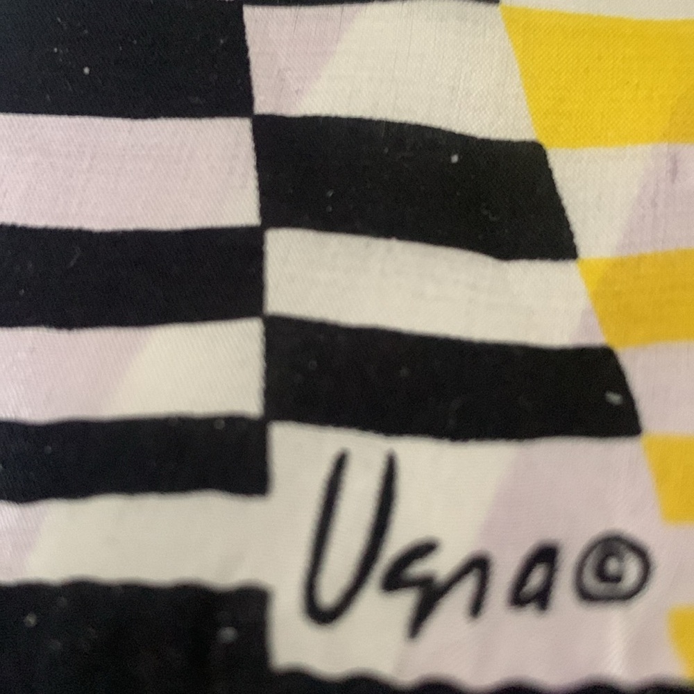 Vera Vintage Colorful Striped and Checkered Scarf - Picture 8 of 9